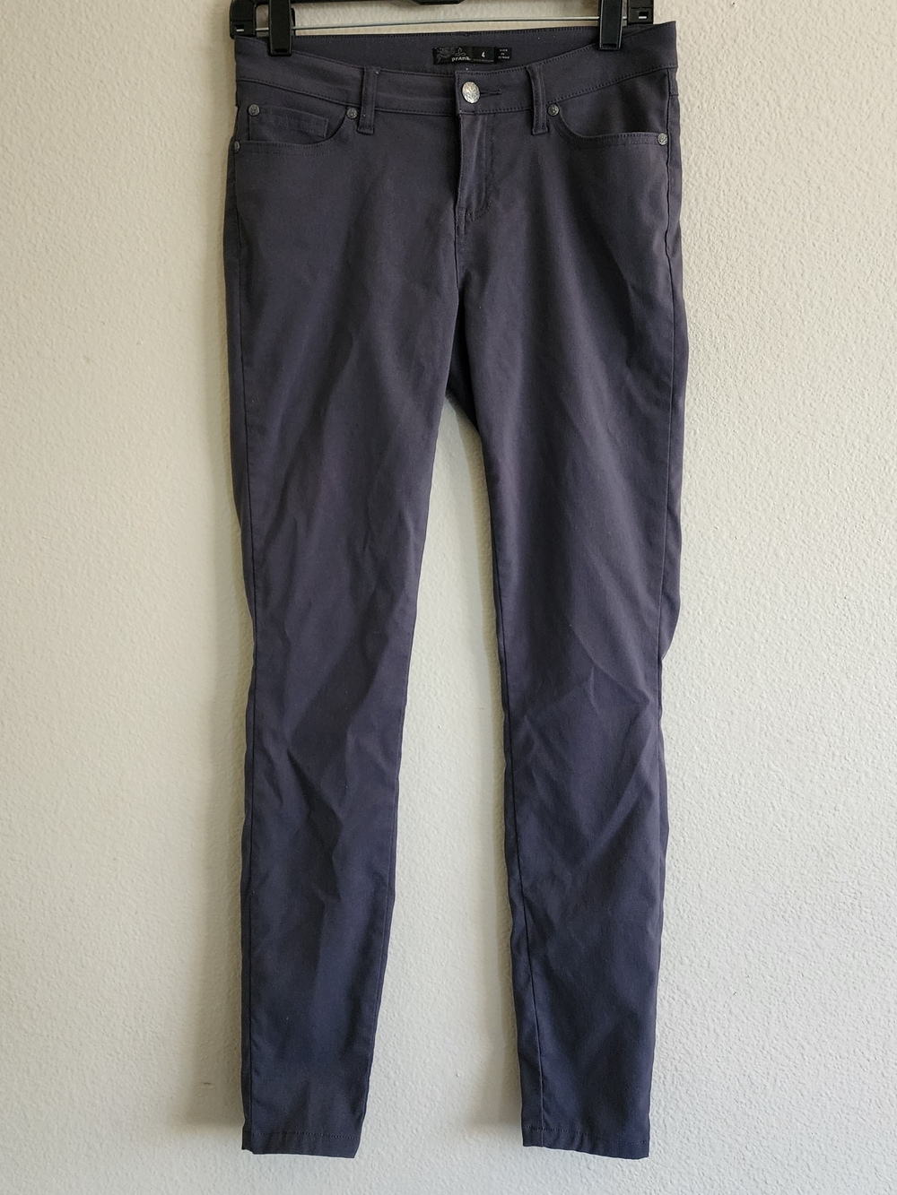 prAna Skinny Pants Charcoal Gray Size 4 Regular